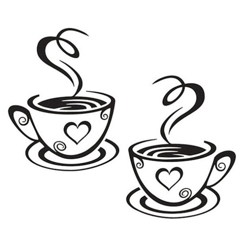 Kitchen Queen - Doppia tazza di caffè adesivo rimovibile