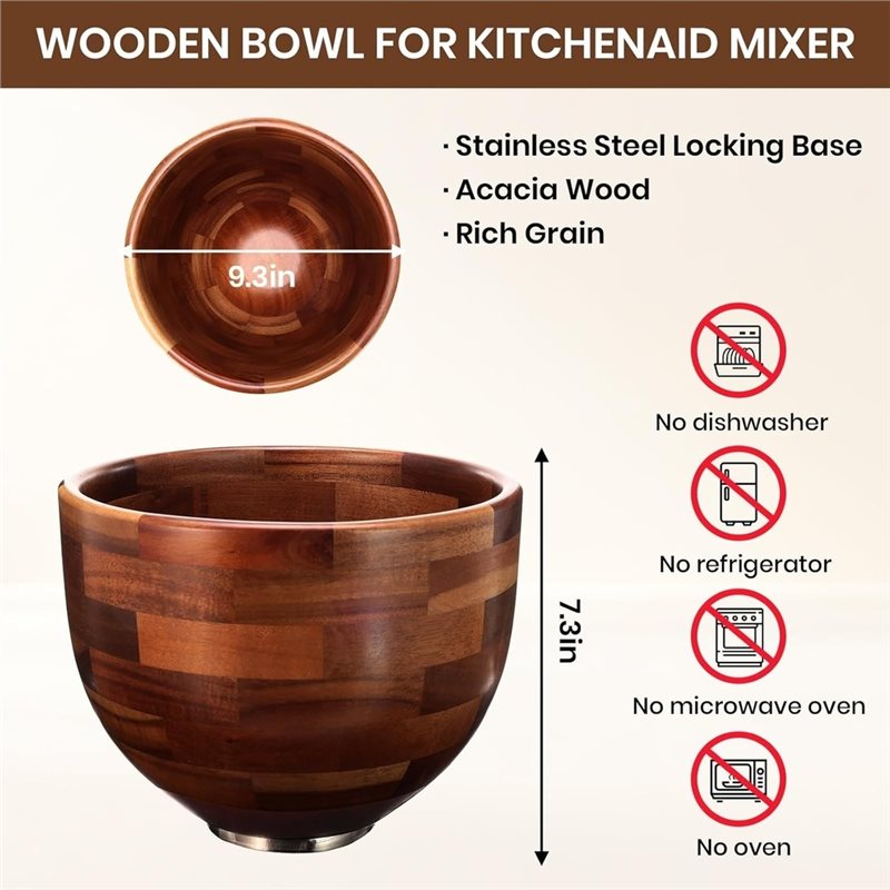 ABGH-Wood Ciotola per miscelar - Kitchenaid Baking Bowl recensione e prezzo