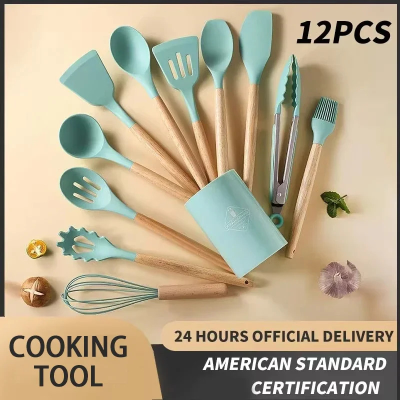 Set da 12 pezzi Manico in legn - Kitchen Baking Pan Storage recensione e prezzo