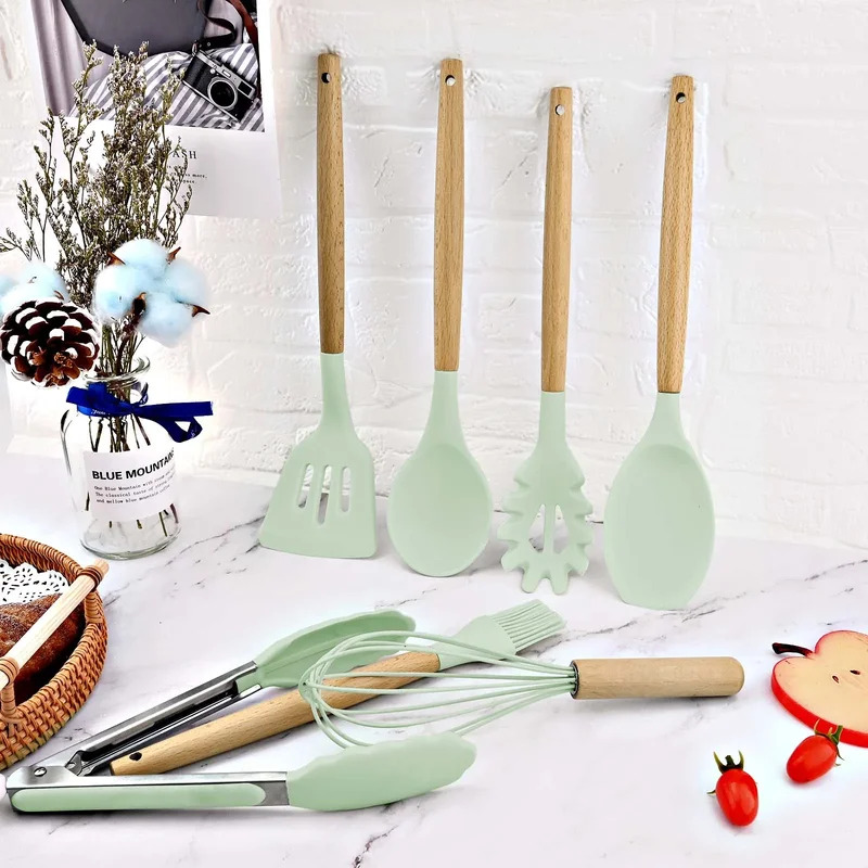 Set da 12 pezzi Manico in legn - Kitchen Baking Pan Storage recensione e prezzo